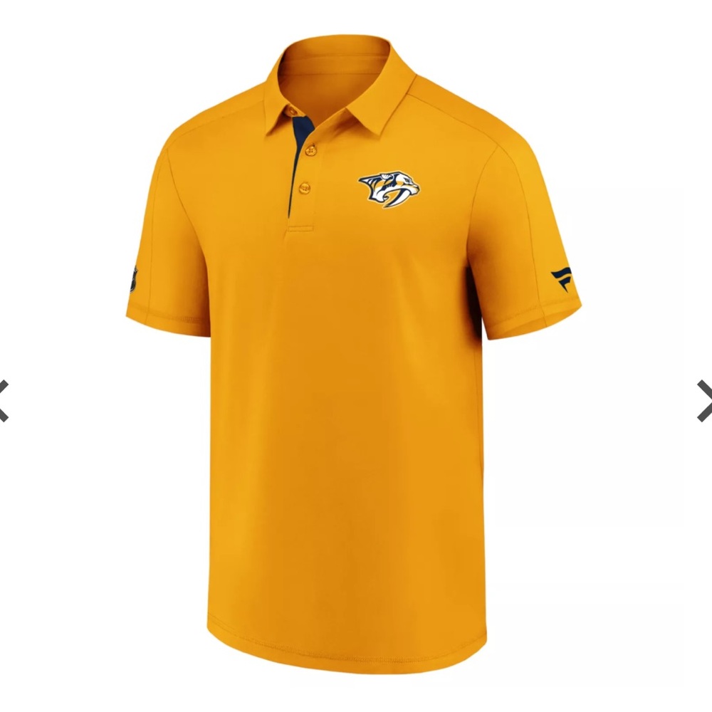 Fanatics NHL Men's Medium Nashville Predators Travel Yellow Polo NHL